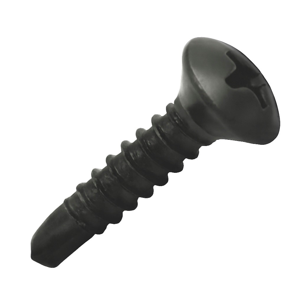 10-16 X 1 1/4 PH OVAL SDS  BLK ZN